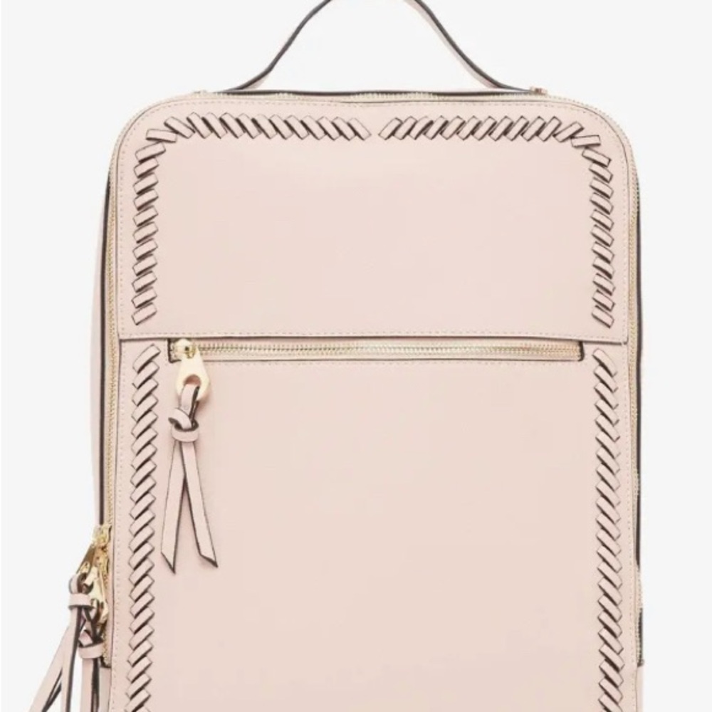 Calpak Blush Backpack with Braided Trim and Gold Hardware. NWT MSRP. $125